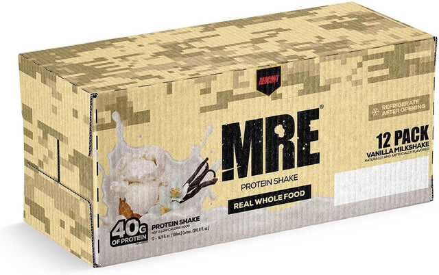 REDCON1 MRE Protein Shake RTD - Vanilla Milkshake - 12 Cartons