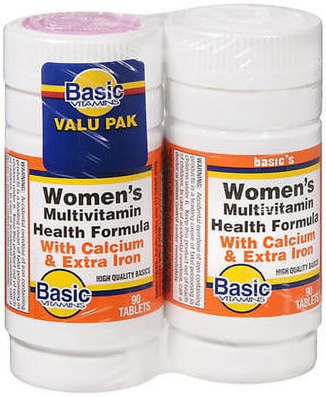 Basic Vitamins Women'S Multivitamin Health Formula Tablets - 180 Ct