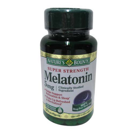 Natures Bounty Melatonin 5 Mg Nighttime Sleep Aid Softgels - 90 Ea