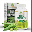 Okra Capsules. Blood Sugar Support Supplements (750Mg) 60 Veg Capsules. Antioxidant. Vitamin C. Support Digestion, Immune Booster, and Healthy Weight.