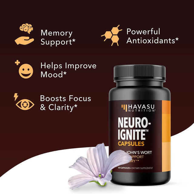 Havasu Brain Supplement for Memory and Focus | Natural Nootropics Brain Support Supplement, 30Ct