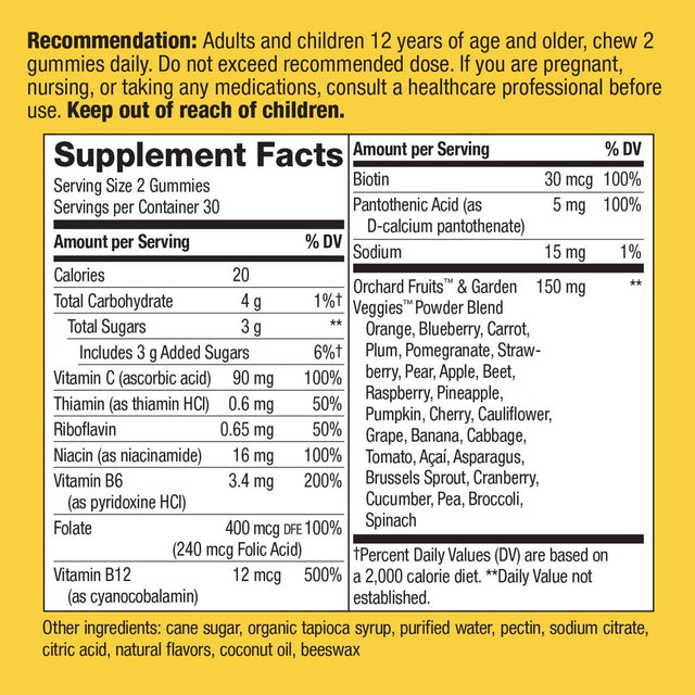 Nature’S Way Alive! B-Complex Gummies, B-Vitamins, Mango Flavored, 60 Gummies