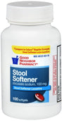 Stool Softener for Colace Regular Strength 100Mg 100 Softgels