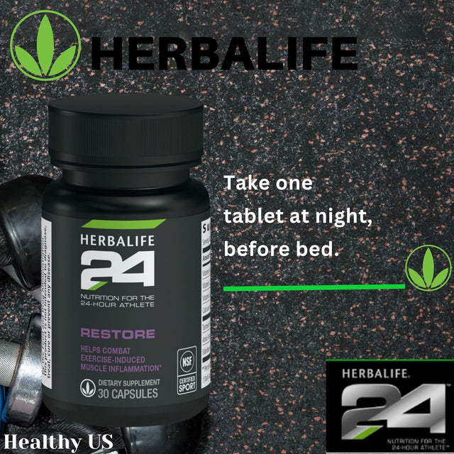 Herbalife 24 - Restore - Nutrition for the 24-Hour Athlete (Restore) 30 Capsules