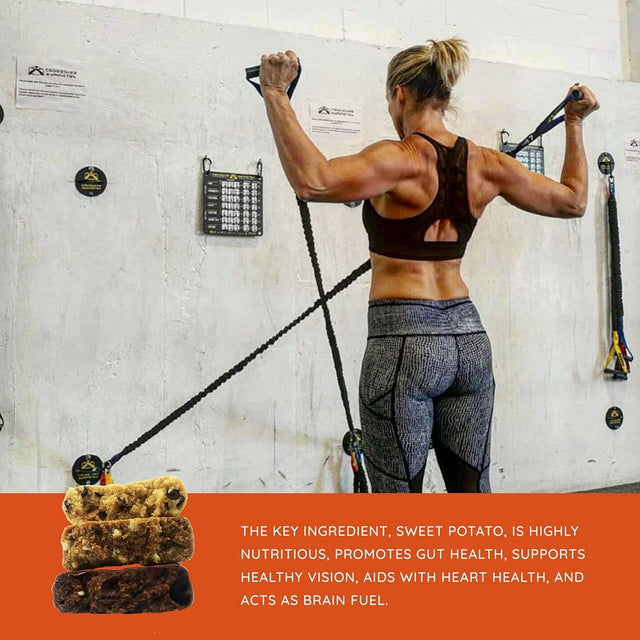 Muscleup Gluten Free and Non-Gmo Sweet Potato Protein Bar (Peanut Butter with Cacao Nibs, 12 Bars)