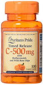 Puritan'S Pride Vitamin C-500 Mg with Rose Hips Time Release - 100 Caplets