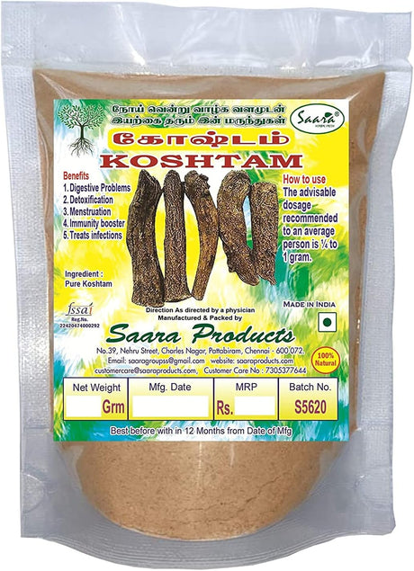 SAARA : Koshtam Powder/Chengalva Koast Powder, 100G