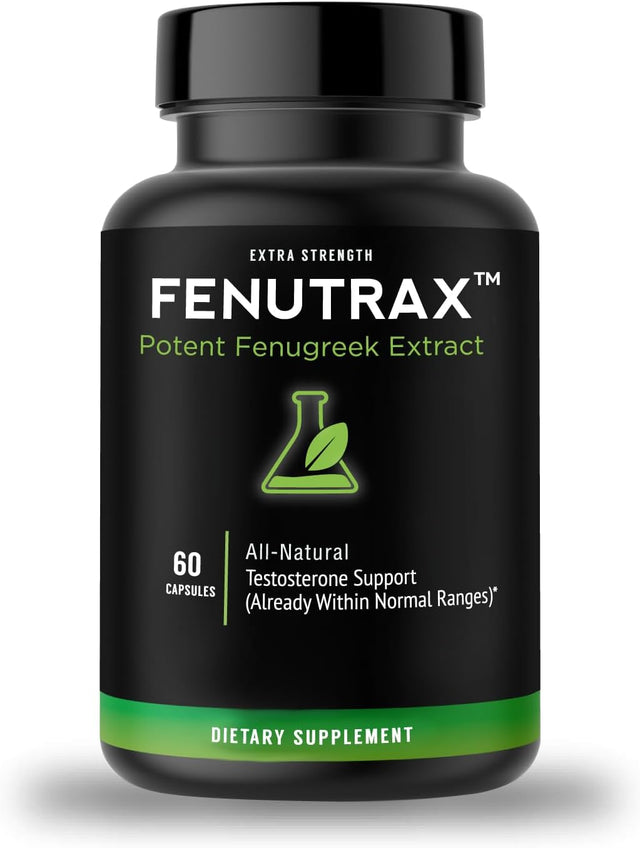 Vitamonk Fenutrax™ Fenugreek Extract 1 Months Supply - Stronger than Testofen - High-Potency (50%) - Testosterone Support for Men - Muscle Growth, Energy, and Drive (60 Capsules)