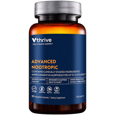 Advanced Nootropic Formula - Supports Cognitive Health & Brain Function (30 Vegetarian Capsules)