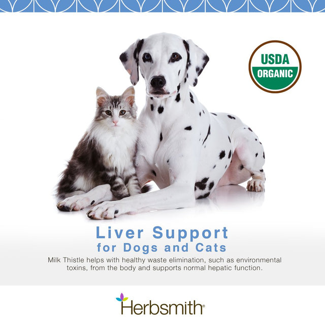 Herbsmith Organic Milk Thistle for Dogs and Cats – Liver Supplement for Dogs & Cats – a – 500G Powder