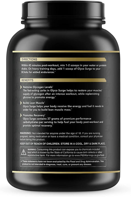 Anabolic Warfare Glyco Surge Glycogen Supplement Performance Carbs to Help Lean Muscle Growth, Post Workout Recovery and Endurance* (Natural - 40 Servings)