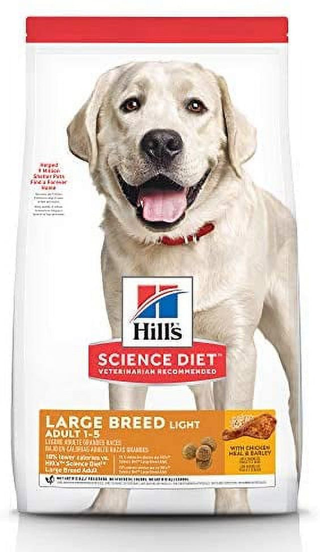 Hill'S Science Diet Dry Dog Food, Adult, Large Breed, Light, Chicken Meal & Barley Recipe for Healthy Weight & Weight Management, 30 Lb. Bag