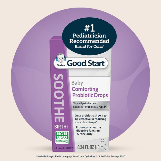 Gerber Good Start Soothe Baby Comforting Probiotic Drops, 0.34 Fl Oz, Bottle *EN