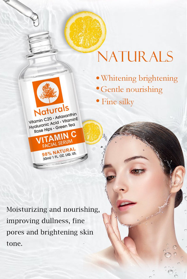 Vitamin C Serum with Hyaluronic Acid & Witch Hazel Reduce Dark Spots, Firmer Skin