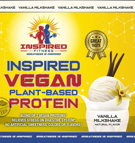 Inspired Vegan Vanilla Plant-Based Protein, 2Lb, 24G Protein