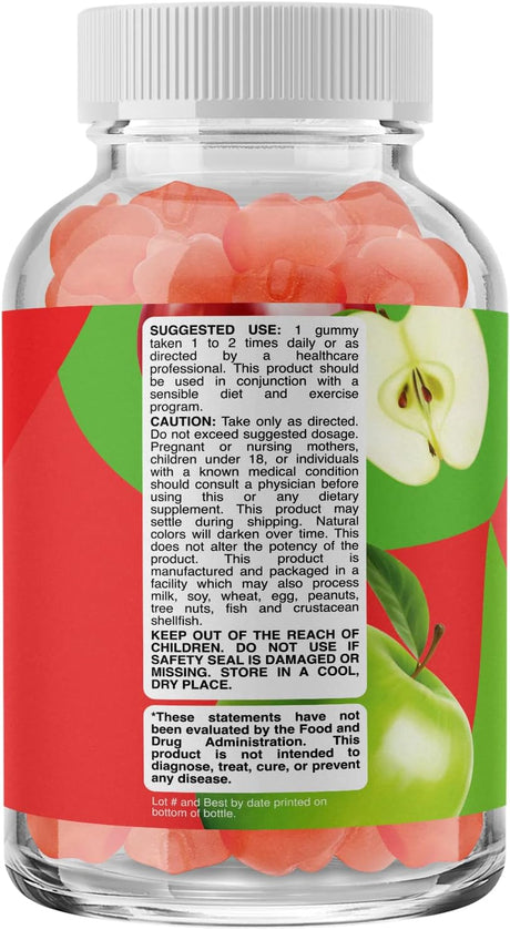 Apple Cider Vinegar Gummies with the Mother - ACV Gummies with Mother for Adults for Immune Support Digestion Gut Health and Energy Support Supplement - Apple Cider Vinegar Gummy Vitamins for Adults