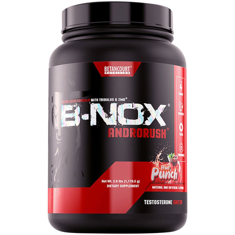 B-NOX Androrush Pre-Workout - Nitric Oxide Testosterone Blend - Fruit Punch (2.6 Lbs./65 Servings)