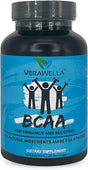 2:1:1 BCAA, Branched-Chain Amino Acids for Protein Synthesis, BCAA Pre Workout & Post Workout Support, Muscle Builder, 180 Capsules (60 Servings)