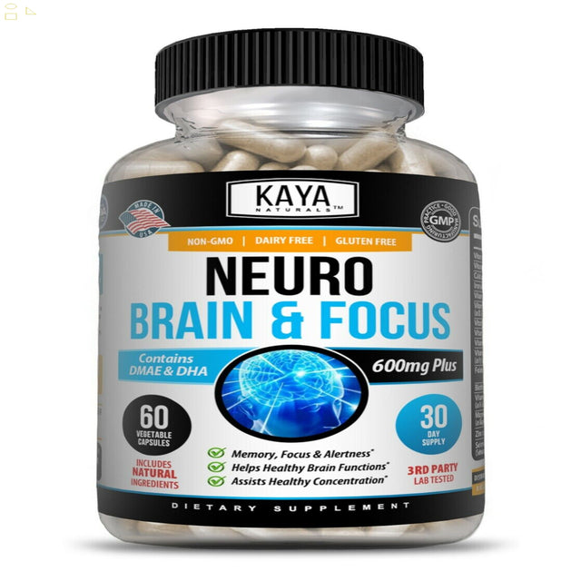 (2 Pack) Brain & Focus, Memory, Function, Clarity Nootropic Supplement | Compare to Focus Factor Active Ingredients