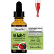 Naturalslim Metab-12® Vitamin B12 Methylcobalamin Liquid Drops with Vitamin D - Berry Flavor, 30 Ml