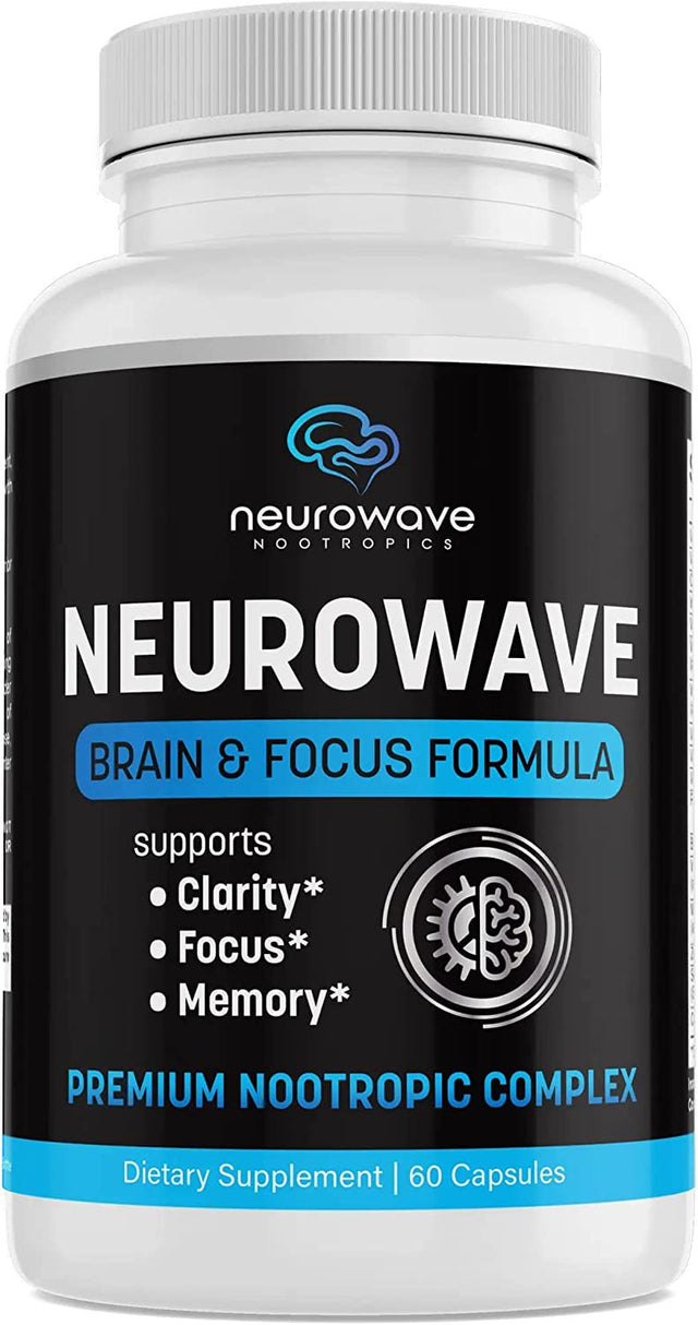 Neurowave Brain Support Supplement - 19-Ingredient Formula for Mental Clarity, Focus, Energy - Suitable for Men Women (60 Cap)