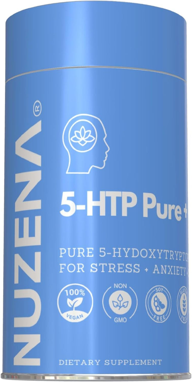 5-HTP Pure +, 60 Veggie Capsules for Better Sleep and Mood Regulation, Made in USA Non-Gmo, Sugar Free & Gluten Free Supplement