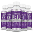 (5 Pack) Complete Keto Pills 800Mg, Keto Complete Diet Pills Capsules BHB Supplement, Complete Ketogenic Diet for Beginners, BHB Ketones Slim Pills for Energy, Focus - Exogenous Ketones for Men Women