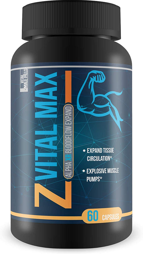 Z Vital Max N02 - Alpha XR Bloodflow Expand - Expand Veins and Tissues with Increased Blood Flow - Made with Potently Sourced L-Argenine a Natural Vasodialator - Great for Preworkout or Pre Activity