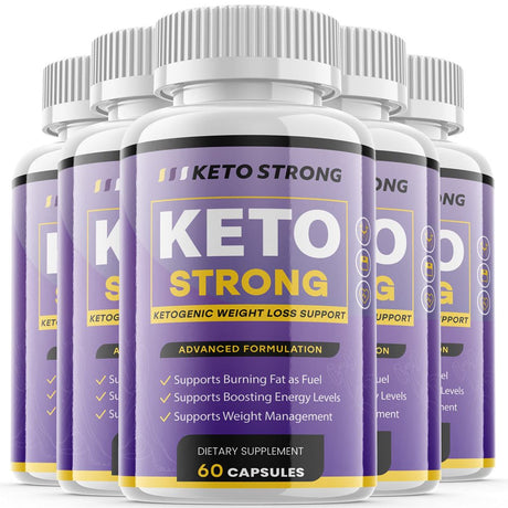 (5 Pack) Keto Strong - Keto Pills for Weight Loss - Energy Boosting Dietary Supplements for Weight Management and Metabolism - Advanced Ketogenic Ketones - 300 Capsules