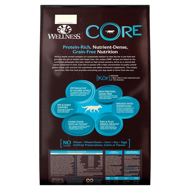 Wellness CORE Natural Grain Free Dry Dog Food, Ocean Whitefish, Herring & Salmon, 26-Pound Bag