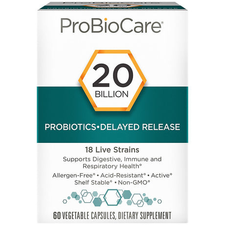 Probiotic - 20 Billion Cfus - Supports Digestive Health (60 Vegetable Capsules)