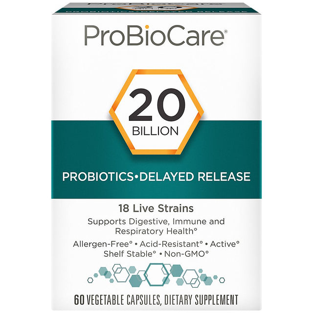 Probiotic - 20 Billion Cfus - Supports Digestive Health (60 Vegetable Capsules)