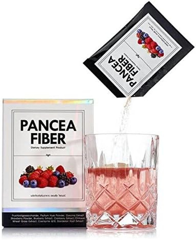 Pancea Fiber Supplement, Weight Control, High Fiber Detoxification Drink, 100% Natural Extract with Mix Berries Flavor (7 Sachets per Box)