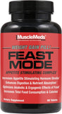 Musclemeds Feast Mode Appetite Stimulant Weight Gain Pills Digestive Enzymes Safe and Effective 90 Caps, Unflavored, 90 Count