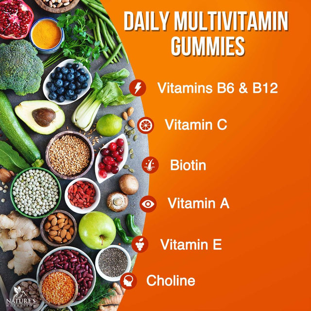 Multivitamin Gummies, Daily Adult Gummy Vitamin for Women & Men, Extra Strength Immune Health Support Supplement with Vitamins A, C, D, E, B-6, B-12, Zinc and More - Non-Gmo, Berry - 120 Gummies