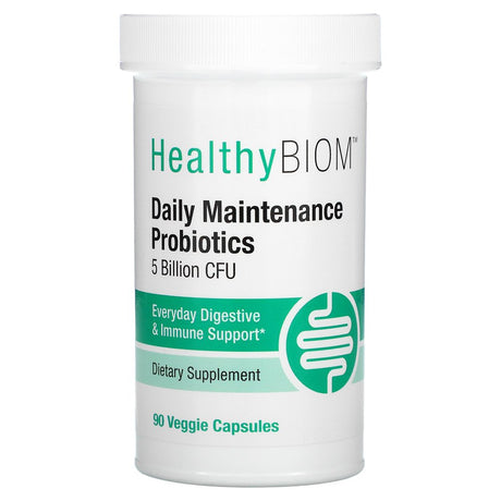 Healthybiom Daily Maintenance Probiotics, 5 Billion Cfus, 90 Veggie Capsules