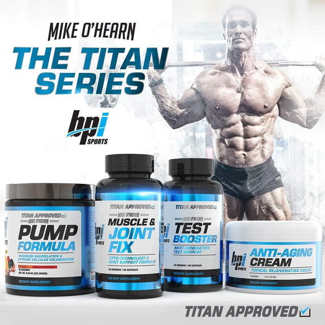 BPI Sports Pump Formula - Mike O’Hearn Titan Series - Caffeine Free Pre-Workout Powder - DIM, L-Citrulline, Citrulline Malate - Muscle Builder and Muscle Recovery (Natty Juice, 8.46Oz)