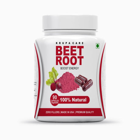 Beet Root Capsules 90, 500Mg Helps in Brain,Muscle & Heart Health