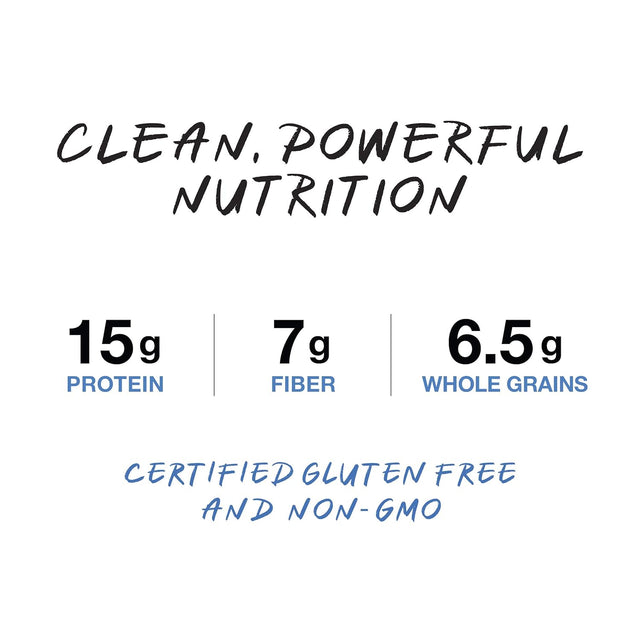 Ready CLEAN Bar, 15G of Protein, 7G Fiber, 6.5G of Whole Grains, NON-GMO, Chocolate Peanut Butter, 1.83 Ounces, 12-Pack