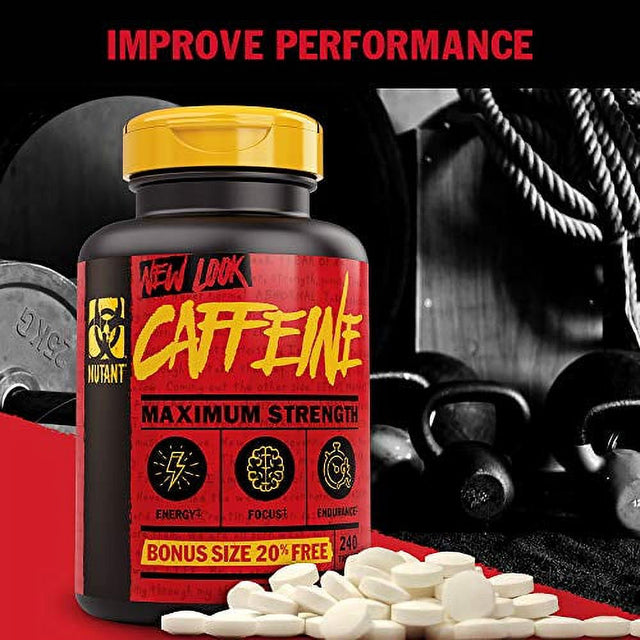 Mutant Caffeine Â€“ Pure and Straightforward Pharmaceutical-Grade Caffeine Pills Â€“ Helps to Temporarily Restore Mental Alertness or Wakefulness When Fatigued Â€“ 240 Tablets