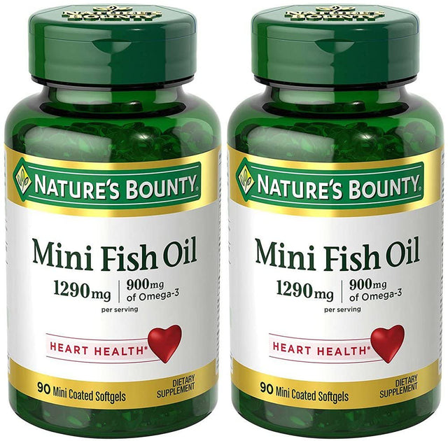 Nature'S Bounty Mini Fish Oil Softgels 1290 Mg 90 Ea (Pack of 2)