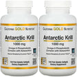 California Gold Nutrition Antarctic Krill Oil, Omega-3 Phospholipids with Naturally Occurring Astaxanthin, Natural Strawberry & Lemon Flavor, Non GMO, 1,000 Mg, 120 Fish Gelatin Softgels, 2 Pack