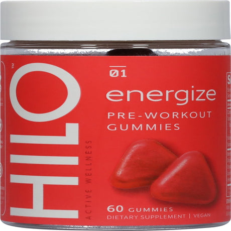 HILO Active Wellness Energize Pre-Workout Gummies, 60 Count