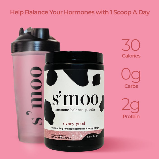 Ovary Good - Cake Batter by Smoo | Hormone Balance/Regulated Cycle, Weight Management, Improve Energy Levels, Complexion & More | Fertility Prenatal Vitamin | PCOS Supplements for Women | Made in USA