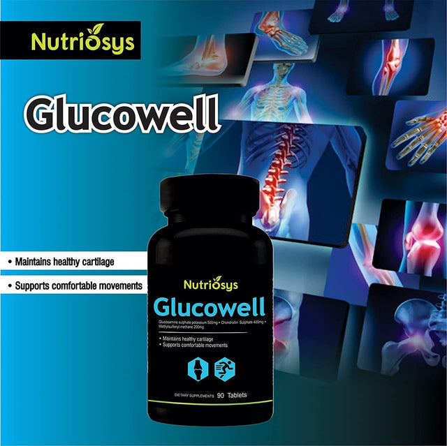 Nutriosys Glucowell Glucosamine, Chondroitin and MSM 500Mg - 90 Tablets