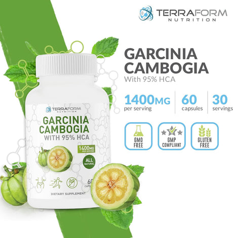 100% Pure Garcinia Cambogia Extract – 95% Natural HCA 1400Mg per Serving – Fast Weight Loss Support, All-Natural Appetite Suppressant – for Men & Women - 30 Servings