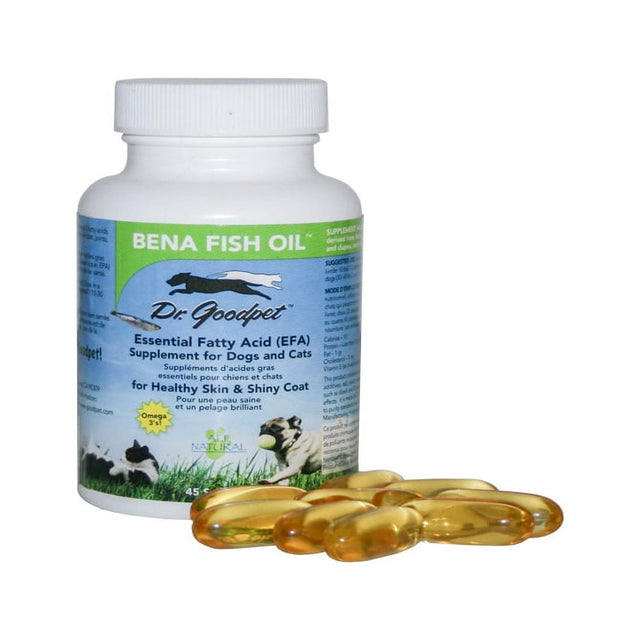 Dr. Goodpet Bena Fish Oil - High Potency Omega 3 Essential EPA/DHA for Dogs and Cats