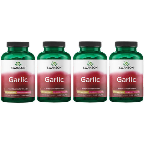 Swanson Garlic - Odor-Controlled 500 Mg 250 Tabs 4 Pack