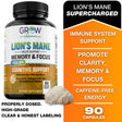 Lion'S Mane Smart Shrooms, 2,100 Mg, for Men & Women - Caffeine-Free Brain Booster, Focus Capsules for Concentration, Brain & Memory Support 90 Vegetable Capsules