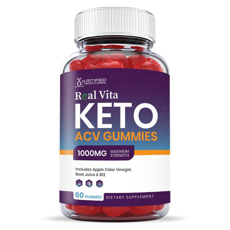 (3 Pack) Real Vita Keto ACV Gummies 1000MG Dietary Supplement 180 Gummys